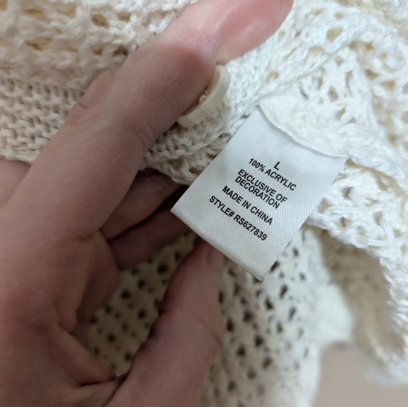 Fashion Nova Crochet Short Sleeve Top, Size:Large - Picture 3 of 4